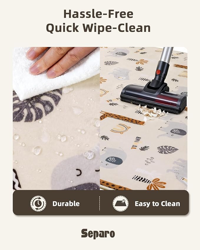 Baby Play Mat for Floor,1.2" Thick 50x50 Playpen Mat,Safe Padding Tummy Time Mats for Babies and Infants Toddlers,Cushioning Foam Mats for Kids Crawling,Non-Slip Baby Playmat,Yoga,Tatami,Nursery Rug