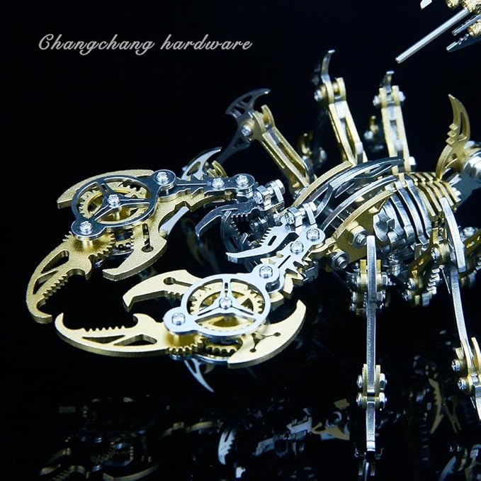 Scorpion 3D Metal Model Kits to Build DIY Colorful 3D Puzzle Ornaments for Adults,Teens Birthday Christmas (Yellow Metal)
