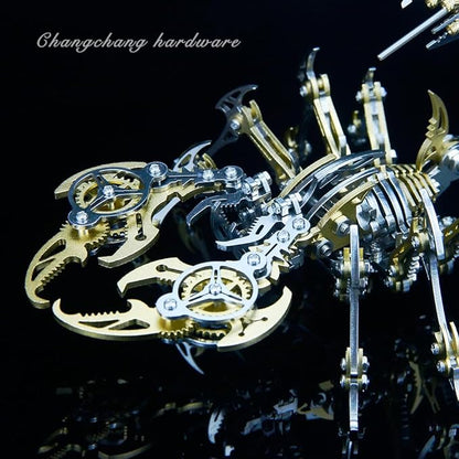 Scorpion 3D Metal Model Kits to Build DIY Colorful 3D Puzzle Ornaments for Adults,Teens Birthday Christmas (Yellow Metal)