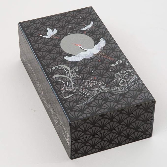 Bits and Pieces - Soaring Cranes Secret Puzzle Box - Wooden Money Box Brainteaser - 10 Step Solution Brain Game