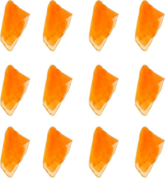 Larcele 12 Pieces Juggling Dance Scarf for Performance Prop Accessory 24 x 24 inches WDSJ-02