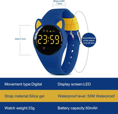 Kids Watches for Girls Boys Digital Sport Watch with Step Counter Pedometer Vibration Alarm Clock, No App Waterproof Fitness Tracker Kids Watch Boys Girls Teens Students Ages 5-16