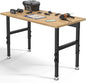 60"x24" Adjustable Height Workbench, Work Table, Heavy-Duty Chipboard Work Table, for Garage, Workshop, Office