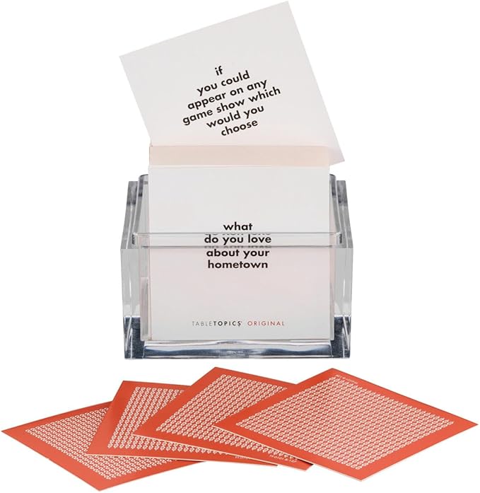 TableTopics Original Conversation Starter Cards for Adults to Break The Ice with 135 Questions for Parties, Gatherings, Small Groups, & Team-Building