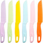 6 Pieces Plastic Kid Kitchen Knife Set, Reusable Nylon Chef Knife Children's Safe Cooking Knives for Baking, Fruit, Bread, Cake, Lettuce Knife, Salad Knife