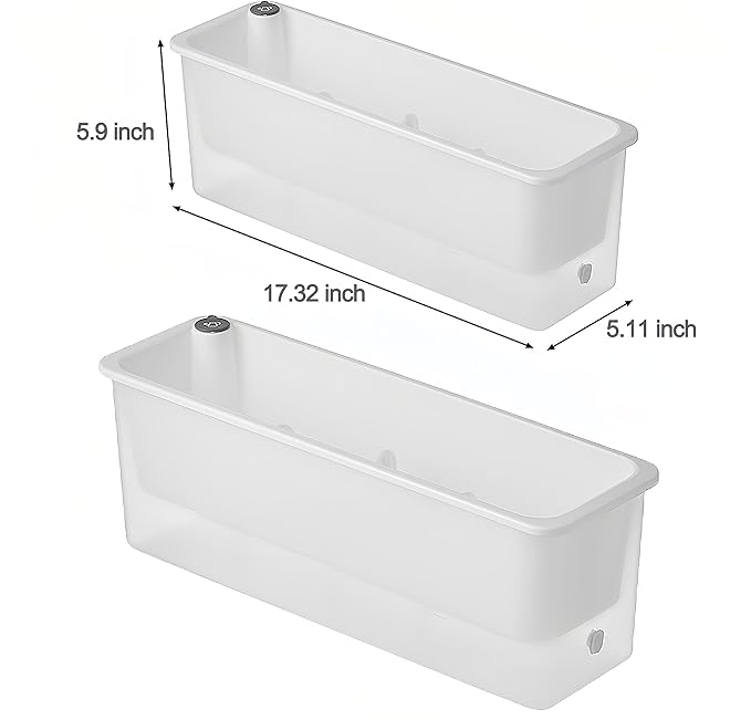 FAMZ Self Watering Pots 3 Pack,Transparent Rectangular Planting Pots, Self Watering Pots for Indoor Plants, Suitable for Growing African Violets, Fruits, Vegetables, Flowers, Plant Pots,Herb Planter