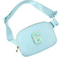 Gitus Gifts for 8 9 10 11 12 Year Old Girls Belt Bag Fanny Pack Crossbody Bags with Initial Letter Patch Cute Stuff Birthday Gifts for Teen Girls Women Personalized Trend Stuff (Icing Blue-G)