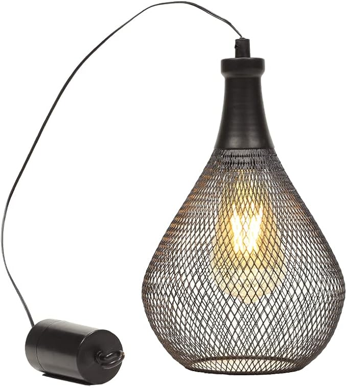 JHY DESIGN Hanging Lamp Battery Operated Cordless Hanging Light Great for Parties Patio Events for Indoors Outdoors(Teardrop Shape)