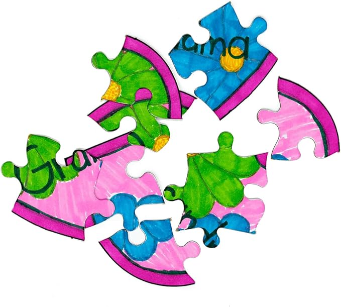 Hygloss 100 Blank Heart Puzzles – 6 x 8 Inches – Ideal for Valentine’s Day Crafts – Write, Draw, and Decorate – 8 Pieces Each