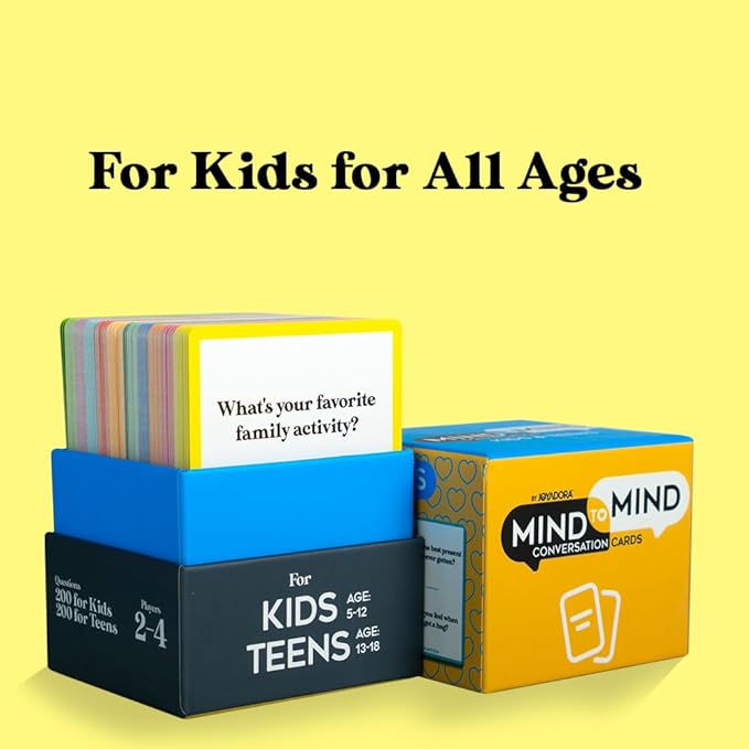 400 Kids and Teens Conversation Cards - Questions for Kids, Family Talk, Conversation Starters for Families
