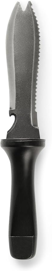 Hori Hori Garden Knife, Traditional Japanese Weeding Tool with ergonomic wooden handle. Hori garden tool with 7'inch blade with case. (Weeder blade)