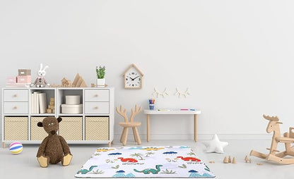 50 x 50 Play Mat for Baby Playpen Tummy Time, Non-Slip Washable Baby Playpen Mat, Baby Crawling Mats for Floor, Portable Travel Large Play Mats for Toddlers and Infants