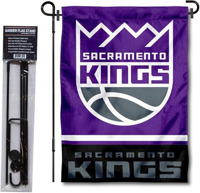 WinCraft Sacramento Kings Garden Flag with Stand Holder