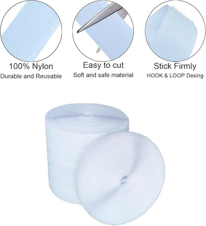 6 Rolls 156 Feet Carpet Marker Strips for Classroom Back to School Decorations Nylon Carpet Strip for School Preschool Supplies Daycare Office (White)