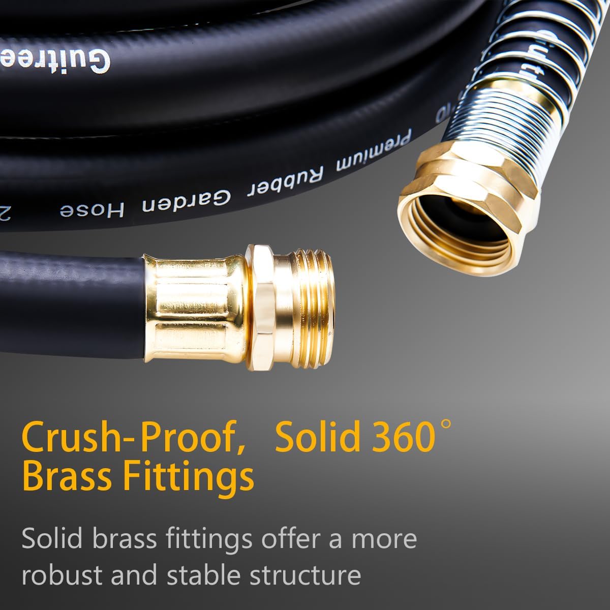 Leader Garden Hose 5ft x 3/4", Heavy Duty Short Water Hose, Male to Female Fittings, Five Layered Braiding for Durability, 1000PSI Burst, 300PSI Working (Black)