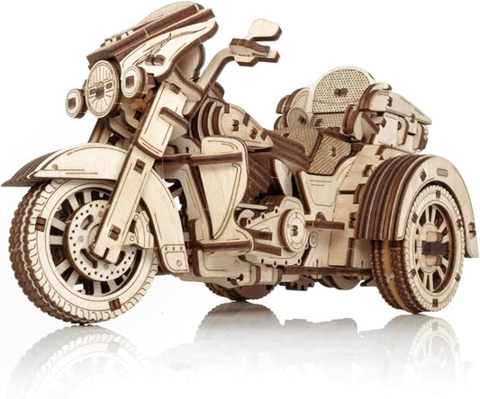 EWA Eco Wood Art 3D Trike Puzzle - Innovative Wooden Craft Kit - Sustainable DIY Assembly Model for Adults