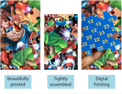 60 Piece Educational Puzzles for Kids Ages 4-8 Jigsaw Puzzle Games in Reusable Metal Box, Learning Toys with Extra Thick Safe Pieces for Boys & Girls