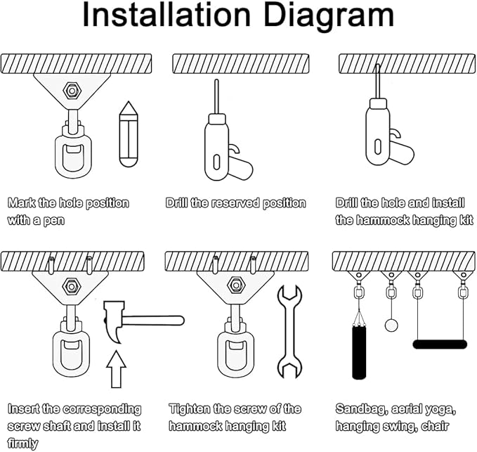 Heavy Duty Swing Hangers for Wooden Sets 1200 LB Capacity Hammock Hanger 360 Swivel Stainless Steel Swing Hardware Accessories for Porch Playground Yoga Heavy Bag Sliver | Pack of 5