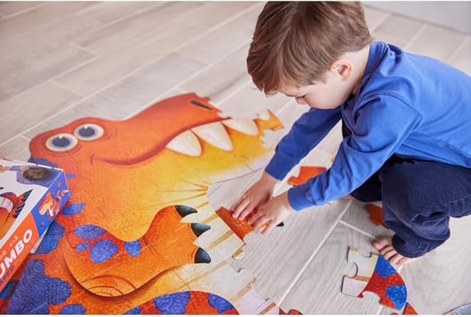 Crocodile Creek Above + Below 48-Piece Jigsaw Floor Puzzle - Fun Floor Puzzles for Kids Ages 4-8, Jumbo Dinosaur