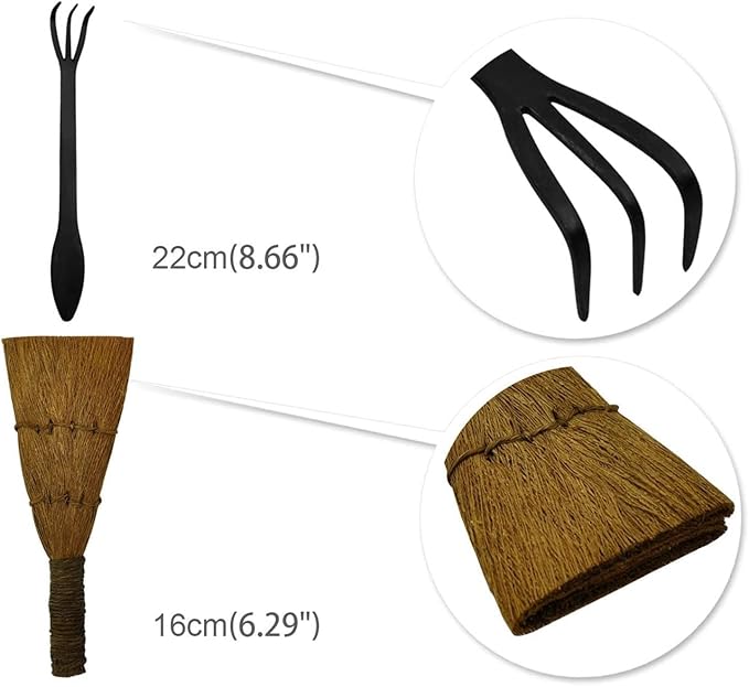 Voilamart 14 Piece Bonsai Tools Kit with Case, Carbon Steel Scissor Cutter Shear Set Garden Plant Tools