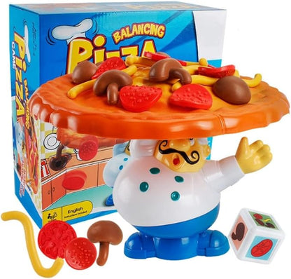Topple Pizza Game,Tabletop Balancing Pizza Toy, Poppa's Pizza Pile-Up for 2-4 Players,Fun for Family & Friends