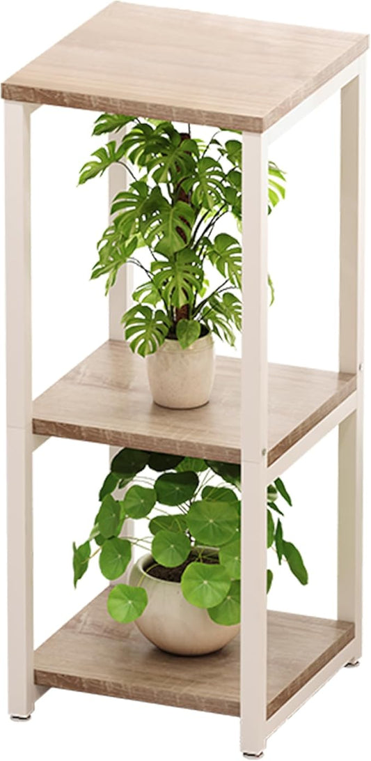 Plant Stand Indoor Corner Tall 3 Tier Metal Modern Flower Storage Plant Stands Holder for Living Room Balcony Garden,White (3 Tier-White)