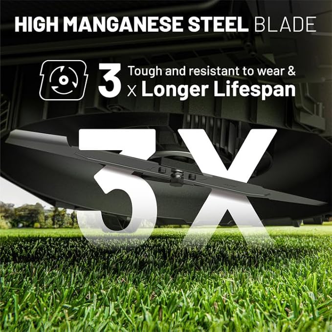 Litheli 18-inch 40V Brushless Lawn Mower for Garden Yards, Lightweight Cordless Lawn Mower Battery Powered with 6-Position Height Adjustment, 2x4.0Ah Battery Include