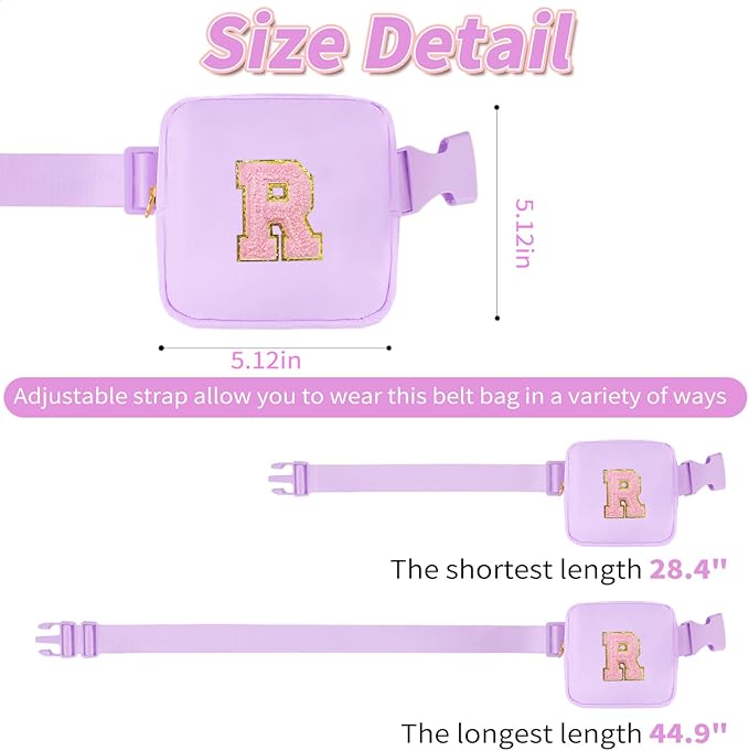 Gifts for Girls Teens Kids - Mini Belt Bag Crossbody Bag - Birthday Gifts for Daughter Sister Her,Teen Girl Essentials,Travel Essentials,Cute Teen Trendy Stuff - Lavender,R
