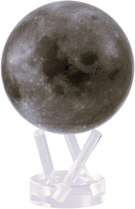 MOVA Moon Globe 6” | Rotating Lunar Globe Powered by Light | No Batteries Needed | Unique Desk Decor or Gift