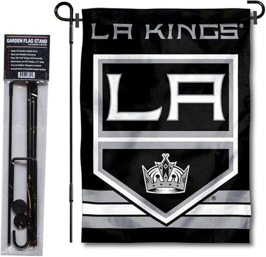 WinCraft Los Angeles Kings Garden Flag with Pole Stand Holder