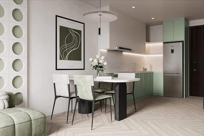 Dimoon 394''x17.3'' Green Skin Peel and Stick Wallpaper Contact Paper Modern Self Adhesive Wall Paper Removable Renter Friendly Textured Solid Color Vinyl Roll (394''x17.3'',Light Green Skin)