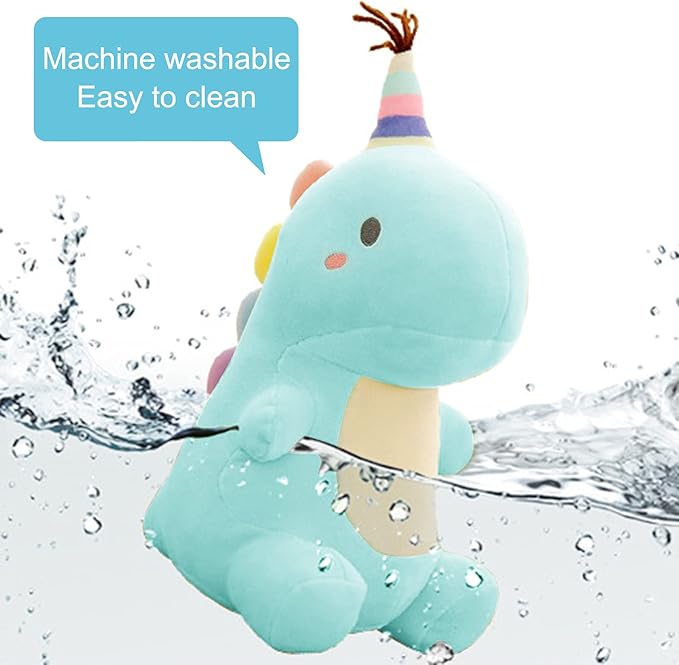 Stuffed Animal Plush Toys, Cute Dinosaur Toy, Soft Dino Plushies for Kids Plush Doll Gifts for Boys Girls (Blue, 9 Inch)