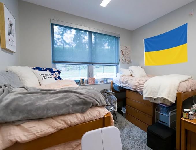 Ukraine Flag 4x6FT Ukrainian National Polyester Flag With 2 Grommets For Patriotic Ukrainian Themed Festival Events Party Decoration (Ukraine, 4x6FT)