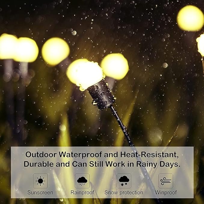 ANTQUE 8 Pack Swaying Starburst Solar Lights, Vibrant Outdoor Lights, Waterproof Yard Patio Pathway Decoration