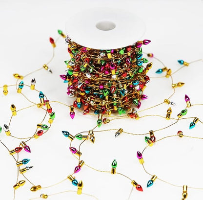 Orgrimmar Fake Light String Christmas Decoration Doll House Miniature Furniture Accessories String Lights (Mini Light String 20m, Plastic)