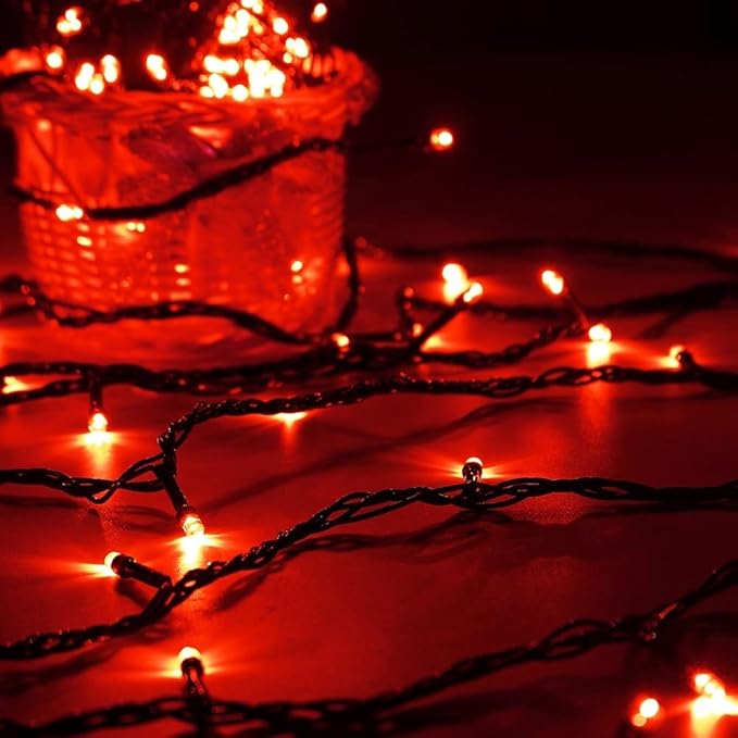 OZS Upgraded 2Pack 164ft 400 LED Christmas String Lights Outdoor Indoor, Extendable Fairy String Lights, Waterproof 8 Modes Green Wire Tree Lights for Holiday Party Christmas Decorations (Red)