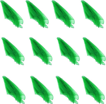 Larcele 12 Pieces Juggling Dance Scarf for Performance Prop Accessory 24 x 24 inches WDSJ-02