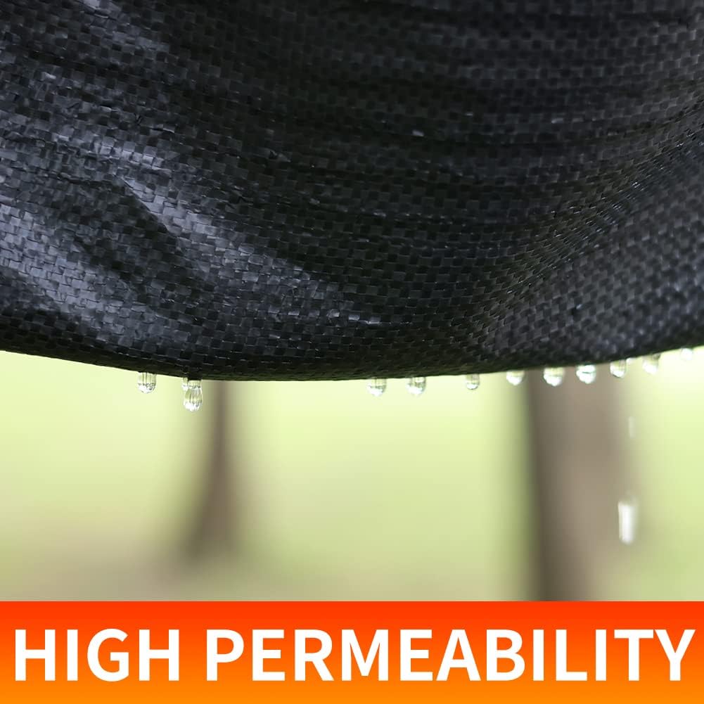 LIUJIAYI 2.4oz-3FTx800FT Weed Barrier Landscape Fabric - Durable Weed Block Gardening Ground Cover Mat, Woven Geotextile Fabric for Underlayment, Commercial Driveway Stabilization, Weed Control Cloth