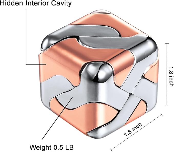 Metal Puzzle 3D Cube Brain Teaser Puzzles
