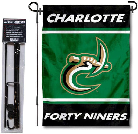 College Flags & Banners Co. Charlotte 49ers Garden Flag with Stand Holder