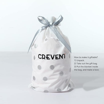 CREVENT Cozy Plush Baby Security Blanket Loveys for Baby Girls Boys, Stuffed Animal Ring Rattle Shaker Toy for Newborns (Bunny + Handbell)