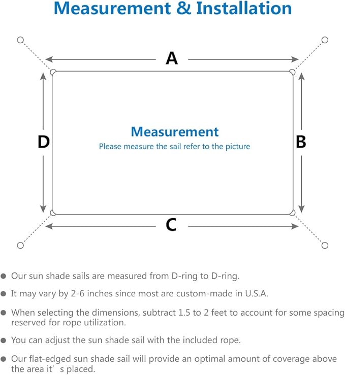 Eden's Decor Straight Flat-Edged Sun Shade Sail Rectangular 18' x 21' Grey UV-Blocking Outdoor Canopy Fabric Cloth Awning for Pergola Patio Garden Backyard Custom Size
