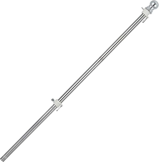 COCONUT Flag Pole, 5FT Flag Pole for House - Residential or Commercial Metal Flagpole for Garden Yard Porch Truck Boat (No Bracket)