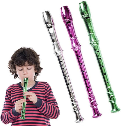 ArtCreativity 13 Inch Metallic Flutes - Set of 3 - Plastic Musical Instrument for Kids - Metallic Colors - Durable Music Toys for Toddlers, Boys, Girls - Fun Gift and Birthday Party Favor for Children