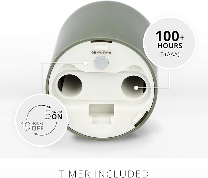 Luminara Outdoor Votive Flameless LED Candle, Baked Clay 2" x 3.2", Moving Flame Battery Operated Timer Remote Ready IPX4 Matte Plastic Finish