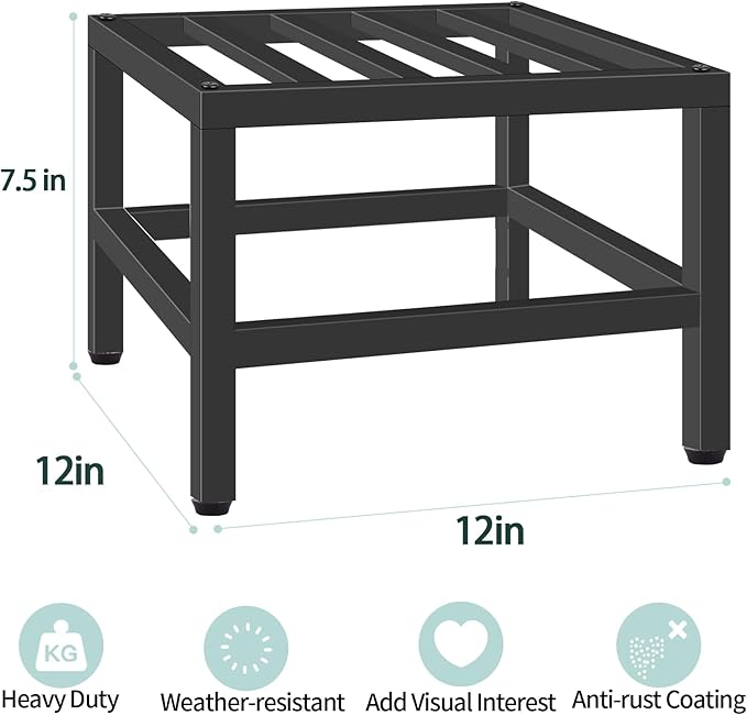 Plant Stand Indoor Outdoor, Single Plant Stands Metal Pedestal Stand for Indoor Outdoor, Iron Flower Stand Display Planter Shelf for Garden Deck Living Room