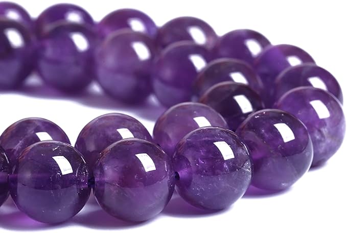 6MM 60PCS Natural Stone Purple Amethyst Crystal AAA Grade Quartz Beads for Jewelry Making DIY Bracelet
