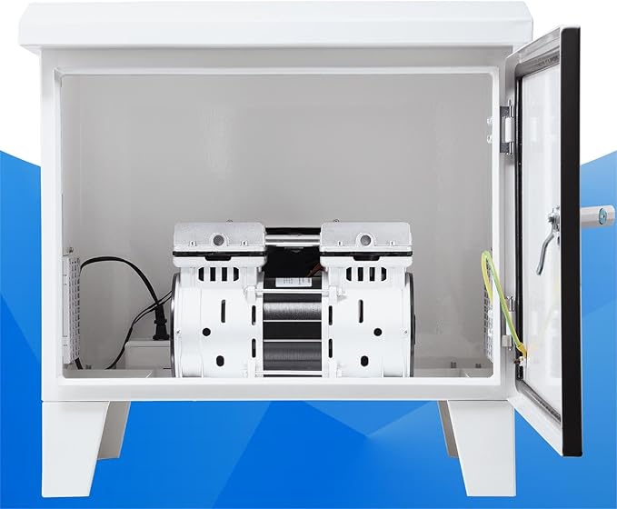 Pond Aerator Weatherproof Outdoor Cabinet,20.8”×16.9”×20.8” with Cooling Fan,pre-wired outlet