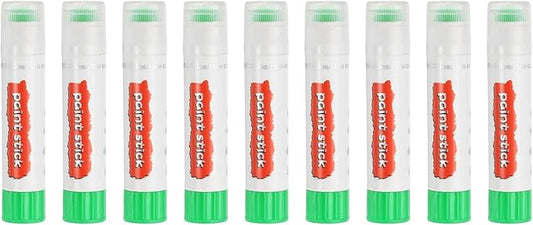 PATIKIL Tempera Paint Sticks, 9 Pcs Solid Tempera Paints Sticks Washable Bulk Markers Pen Quick Drying for Artists Beginners Art Supplies, Light Green