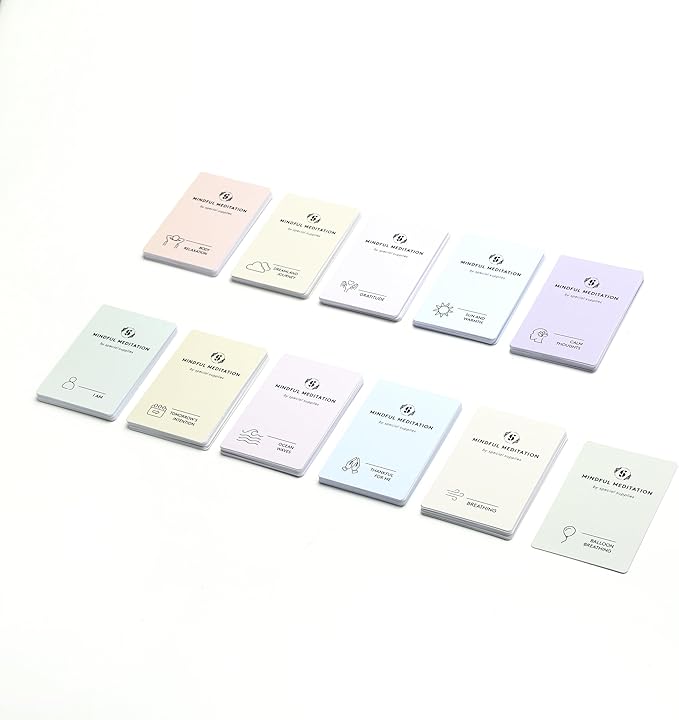 Special Supplies 101 Mindfulness & Meditation Cards Daily Self Care Kit for Stress & Anxiety Relief Relaxation Gifts for Teens and Adults Motivational Cards for Women with Positive Affirmations